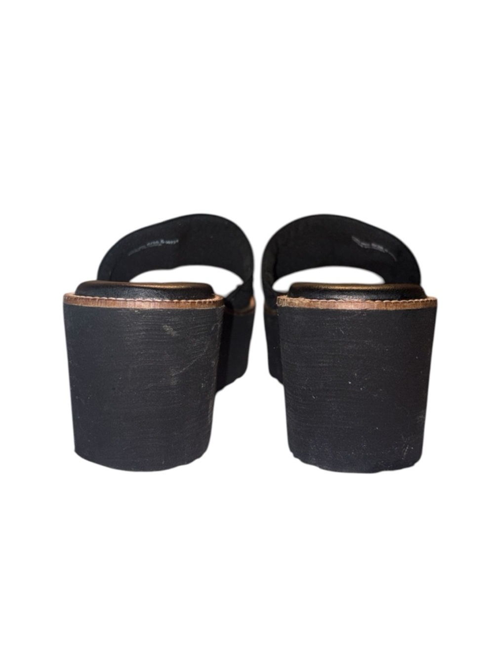 Dirty Laundry Pivot Black Platform Wedge Slide Sandals 90’s Grunge Y2K Size 6 - Picture 5 of 10